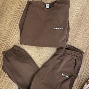トップス [SPORTY & RICH] SWEAT SETUP WASHED BROWN sporty and rich | Tops | Sporty And Rich New Embroidered Brown